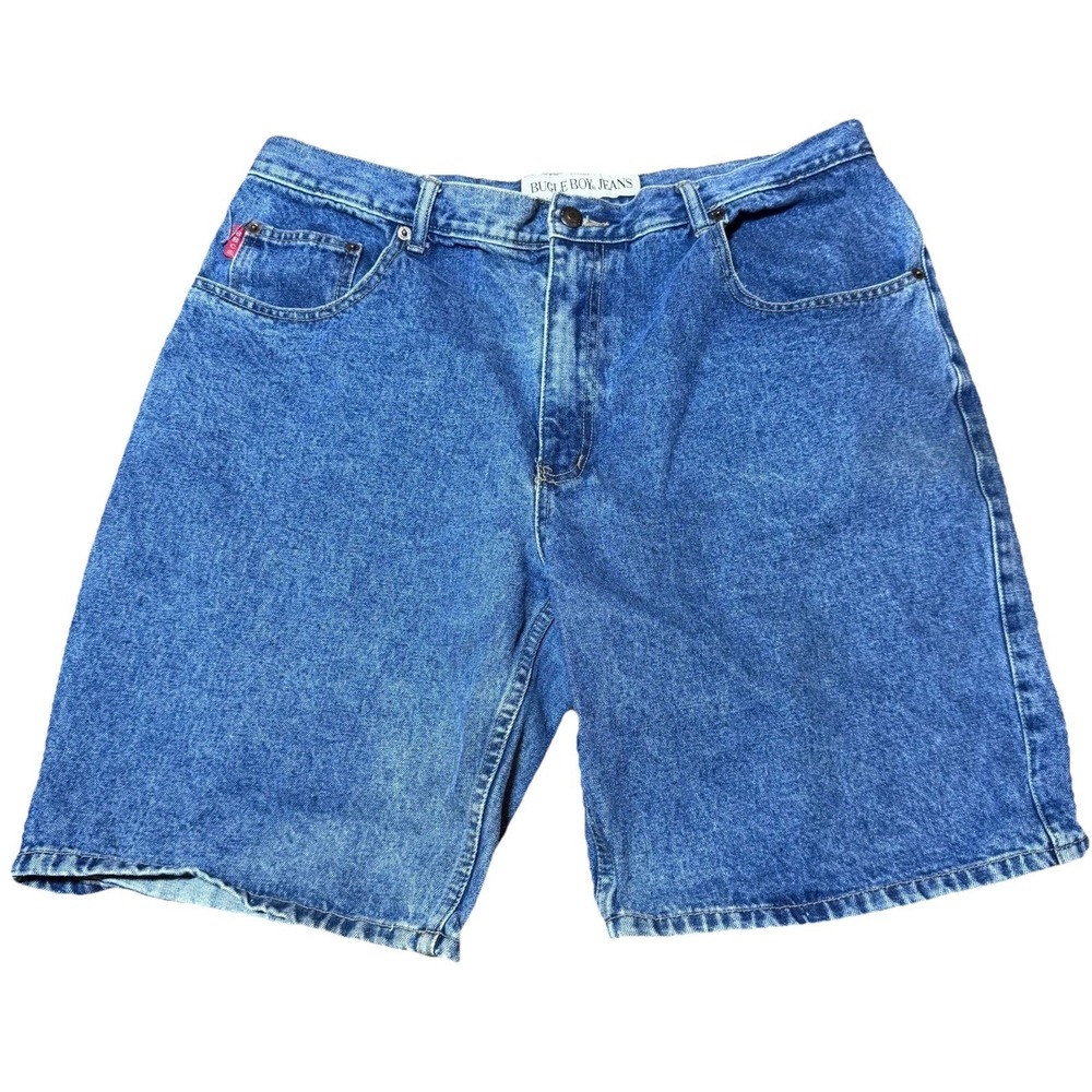 Vintage Bugle Boy Men's Blue Denim Shorts Casual Jean Style